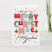 Grandson Merry Weihnachtsbriefe Feiertagskarte (Vorderseite)