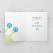 Grandson Monster Hug St. Patrick's Day Kleeblatts Karte (Innenseite)