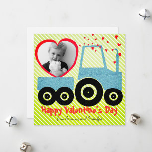 Grandson Niedlich Red Heart Boy Valentine's Day Fo Feiertagskarte