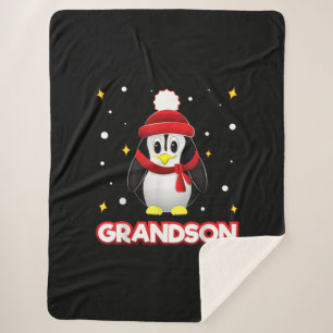 Grandson Penguin Weihnachtsfamilie Matching Xmas Sherpadecke
