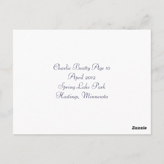 Grandson Postcard Postkarte (Rückseite)