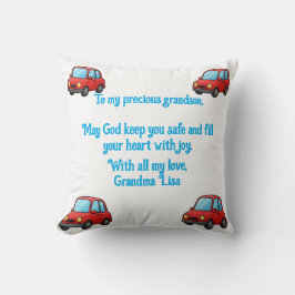 Grandson Prayer From Grandma Throw Pillow Kissen