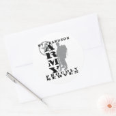 Grandson Proudly Serves - ARMY Runder Aufkleber (Umschlag)