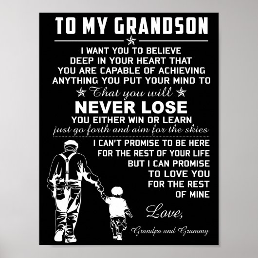 Grandson Quotes Poster (Vorne)