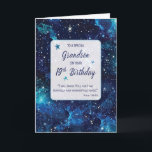 Grandson Religious 19. Geburtstagsstars in Galaxy Karte<br><div class="desc">Willkommen im 19. Jahr mit dieser kosmischen Geburtstagskarte für Ihren Enkel. Das himmlische Design und die aussagekräftige Botschaft vermitteln,  dass er in Gottes Augen ein eigenständiges und besonderes Individuum ist.</div>