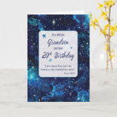 Grandson Religious 20 th Birthday Stars in Galaxy Karte (Gelbe Blume)