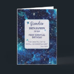 Grandson Religious Birthday Celestial Sky Karte<br><div class="desc">Passen Sie diese Himmelskarte mit dem Namen Ihres Enkels an. Sie können auch das Jahr und den besonderen Tag anpassen. Diese religiöse Karte erinnert Ihren Enkel an seine Einzigartigkeit im großen Plan Gottes mit dem Zitat der Schrift.</div>