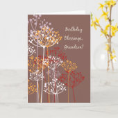 Grandson Religious Birthday Segings Rustic Brown Karte (Gelbe Blume)