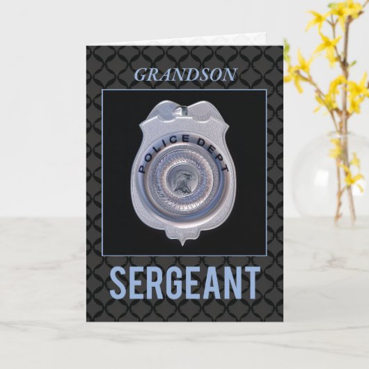 Grandson Sergeant in Werbeaktion der Polizeiabteil Karte (Gelbe Blume)