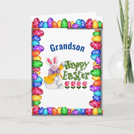 ***GRANDSON**** SIE SIND *LIEBT* EASTER CARD KARTE (Vorderseite)
