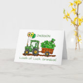 Grandson St Patricks Day Traktor Loads zum Glück Karte (Gelbe Blume)