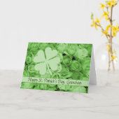 Grandson St. Patrick's Irish Rose Karte (Gelbe Blume)