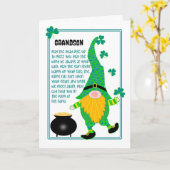 Grandson St Patrick's Leprechaun Celtic Card Karte (Gelbe Blume)
