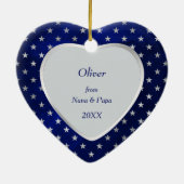 Grandson Star Heart Keepake Keramik Ornament (Hinten)