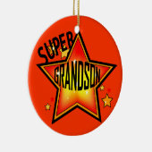 Grandson Super Star Weihnachtsdekoration Keramikornament (Rechts)