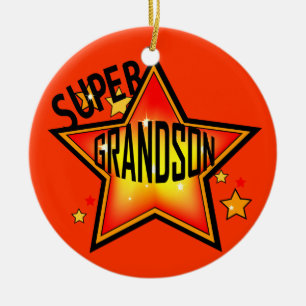 Grandson Super Star Weihnachtsdekoration Keramikornament