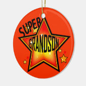 Grandson Super Star Weihnachtsdekoration Keramikornament (Links)