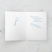 Grandson, Taufe Anzug auf Baby Blue Karte (Innenseite)