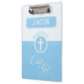 Grandson-Taufe, Individuelle Name, Blauer Gottes K Klemmbrett (Links)