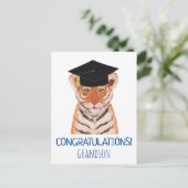 Grandson Tiger Cub Illustration gratulieren Postkarte (Stehend Vorderseite)