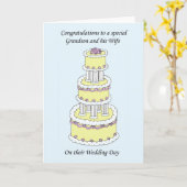 Grandson und Ehefrau Hochzeitstag Herzlichen Glück Karte (Gelbe Blume)