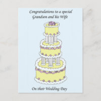 Grandson und Ehefrau Hochzeitstag Herzlichen Glück