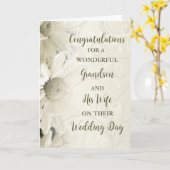 Grandson und seine Ehefrau Hochzeitstag Herzlichen Karte (Gelbe Blume)