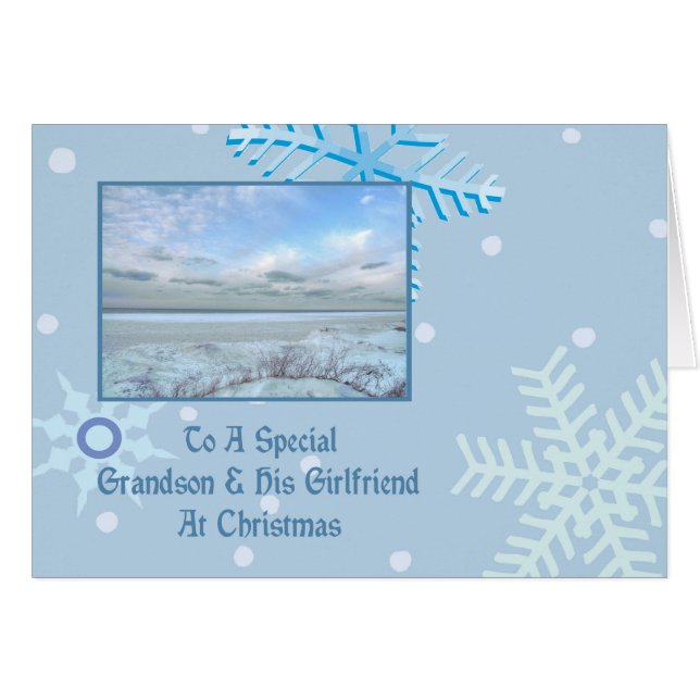 Grandson und seine Freundin Winter Weihnachten am  (Vorderseite (Horizontal))