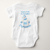 Grandsons 1. Weihnachtsschneemann aus Oma Baby Strampler (Rückseite)