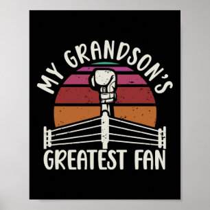 Grandsons Bester Fan-Boxing-Großmutter Poster