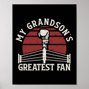 Grandsons Bester Fan-Boxing-Großmutter Poster