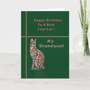 Grandson's Birthday Card with Ocelot Karte