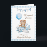Grandsons erster Geburtstag Teddy Bären Gruß Karte<br><div class="desc">Grandsons erste Geburtstagskarte Teddy Bären Grußkarte. Feiern Sie Ihren ersten Geburtstag mit diesem bezaubernden Teddy Bären in Aquarell. Passen Sie es Ihrem Enkel an oder fügen Sie seinen Namen für eine personalisierte Touch hinzu. Diese Karte ist perfekt für Kinder, sie bringt fröhliche Wünsche und ein Gefühl des Staunens zu ihrer...</div>