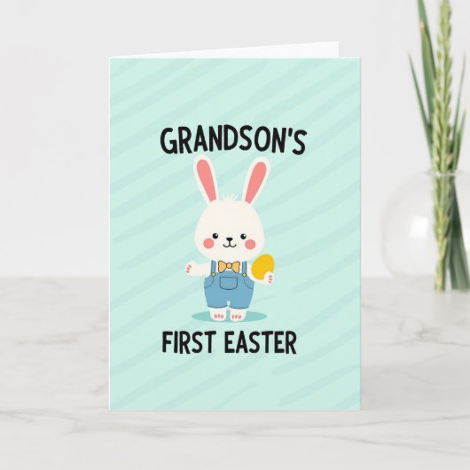 Grandsons First Easter Celebration Card Karte (Vorderseite)