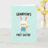 Grandsons First Easter Celebration Card Karte (Gelbe Blume)