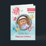 Grandsons Foto Geburtstagskarte Karte<br><div class="desc">Grandsons Foto Geburtstagskarte: Schöne Grußkarte. Feiern Sie Ihren ersten Geburtstag mit dieser bezaubernden Schönheitskarte. Passen Sie es Ihrem Enkel an oder fügen Sie seinen Namen für eine personalisierte Touch hinzu. Diese Karte ist perfekt für Kinder, sie bringt fröhliche Wünsche und ein Gefühl des Staunens zu ihrer Geburtstagsfeier. Machen Sie ihren...</div>