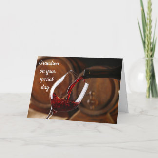 *GRANDSON'S GEBURTSTAG* PUR THE WINE/GENIESSEN KARTE