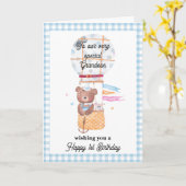 Grandsons Geburtstag Teddy Bar Gruß Karte (Gelbe Blume)