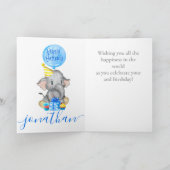 Grandsons Geburtstag Unvergesslich! Karte (Innenseite)