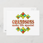 GRANDSONS MAKE LIFE SPECIAL POSTKARTE (Vorne/Hinten)