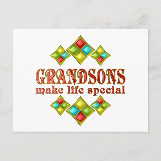 GRANDSONS MAKE LIFE SPECIAL POSTKARTE (Vorderseite)