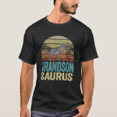 Grandsonsaurus T Rex Dinosaur Grandson Saurus Matc T-Shirt (Vorderseite)