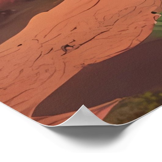 Grandstanding Canyon - Ken Gage Surreal Art Poster (Ecke)