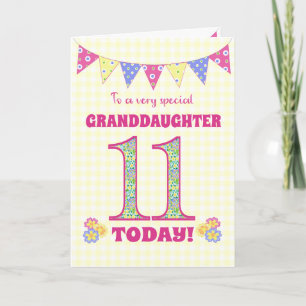 Grandtochter 11. Geburtstag Primroses Jagdkarte Karte