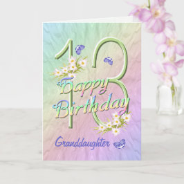 Grandtochter 13. Geburtstagskarte Butterfly Garden Karte