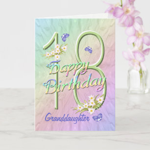Grandtochter 18. Geburtstag Butterfly Garden Card Karte