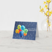 Grandtochter 3. Geburtstagsballons Karte (Gelbe Blume)