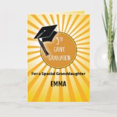 Grandtochter 5th Grade Abschluss Hat auf Sun Karte (Vorderseite)