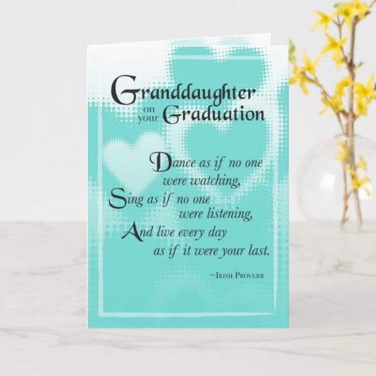 Grandtochter Abschluss Dance Karte (Gelbe Blume)