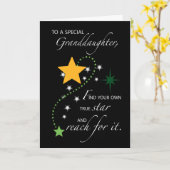 Grandtochter Abschluss Star Glückwunsch Karte (Gelbe Blume)